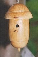miniatuurvogelhuisje; Ø 3 x 5,5 cm