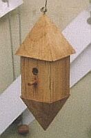 miniatuurvogelhuisje; Ø 3 x 3 x 5 cm