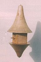 miniatuurvogelhuisje; Ø 4,5 x 11 cm