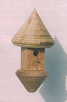 miniatuurvogelhuisje; Ø 4,5 x 10 cm