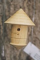 miniature birdbox; Ø 4 x 6 cm