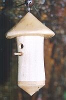 miniature birdbox; Ø 3,5 x 7 cm