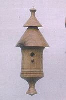miniature birdbox; Ø 3,5 x 7 cm
