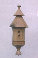 miniature birdbox; Ø 3,5 x 7 cm
