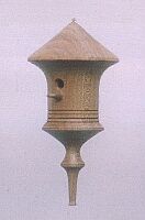 miniature birdbox; Ø 4,5 x 5,5 cm