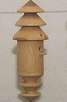 miniatuurvogelhuisje; Ø 3 x 10 cm