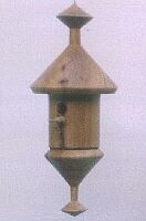 miniatuurvogelhuisje; Ø 3,5 x 7 cm