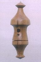 miniature birdbox; Ø 3,5 x 6 cm