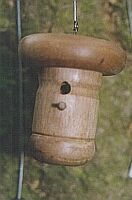 miniatuurvogelhuisje; Ø 3,5 x 4 cm