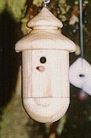 miniature birdbox; Ø 3 x 5,5 cm