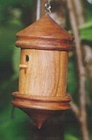 miniatuurvogelhuisje; Ø 3 x 5 cm