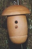 miniature birdbox; Ø 4 x 5 cm