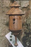miniature birdbox; Ø 3,5 x 8,5 cm