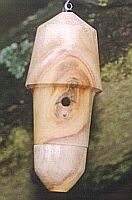 miniatuurvogelhuisje; Ø 3 x 7,5 cm