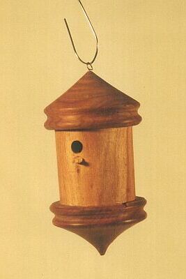 miniature birdbox; cherry; Ø 2,5 a 3,1 x 6 cm;
