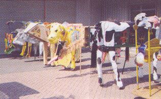 Cows near the workshop