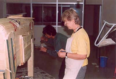 Jos Djuwadi and Ren de Jong Painting WereldBoe